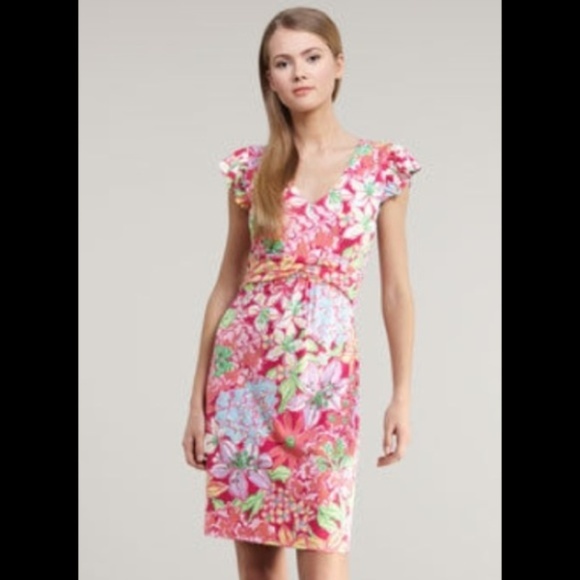 Lilly Pulitzer Dresses & Skirts - Lilly Pulitzer Cherry Dress Azalea Pink Size Large